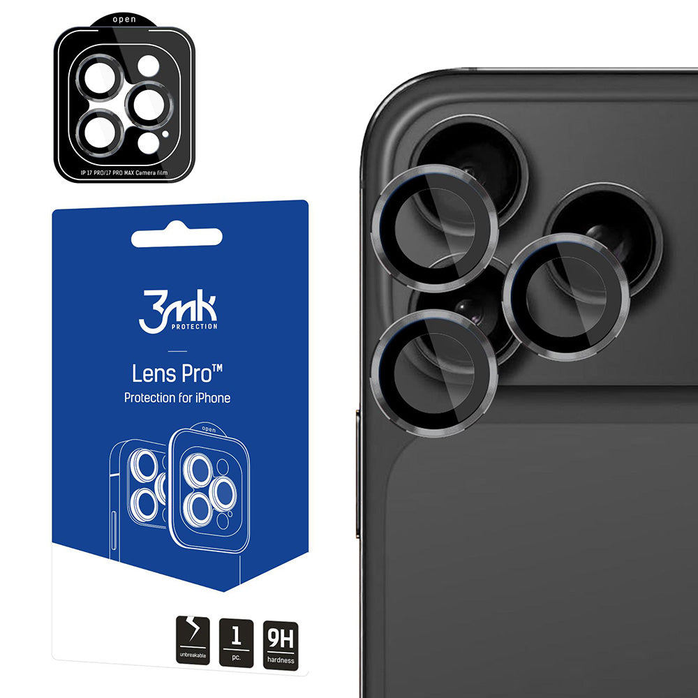 Film de protection Caméra Arrière 3MK Protection Pro pour Apple iPhone 17 Pro Max / 17 Pro, Verre Trempé, Beige