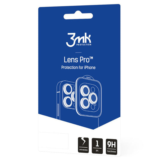 Film de protection Caméra Arrière 3MK Protection Pro pour Apple iPhone 17 Pro Max / 17 Pro, Verre Trempé, Multicolore