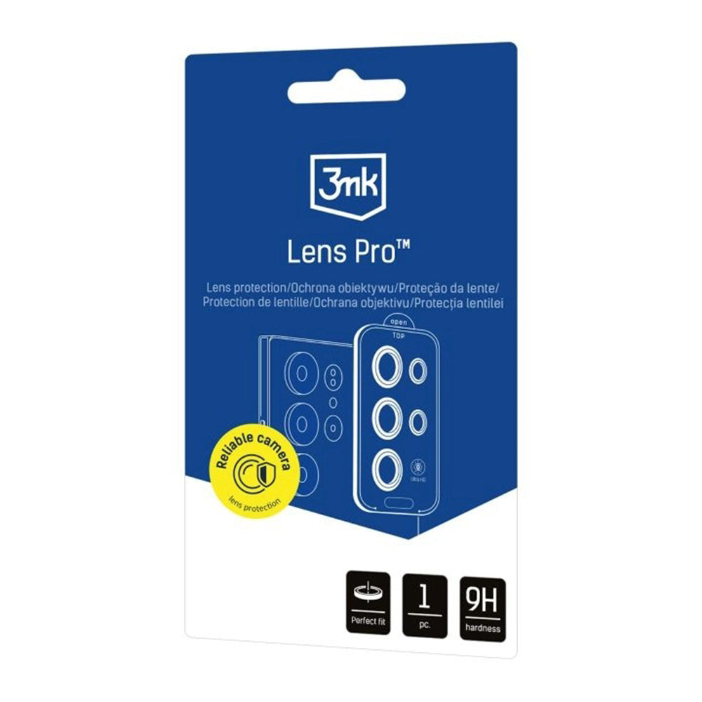 Film de protection pour caméra arrière 3MK Protection Pro pour Samsung Galaxy S26 Plus S947, Verre Trempé, Noir