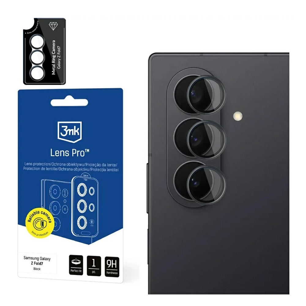 Film de protection pour caméra arrière 3MK Protection Pro pour Samsung Galaxy Z Fold7 F966, verre trempé, transparent