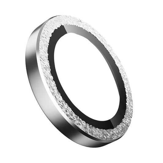 Film de protection pour caméra arrière Blueo Glitter Diamond Metal Frame pour Apple iPhone 17 Pro Max / 17 Pro, Verre Trempé, Argenté