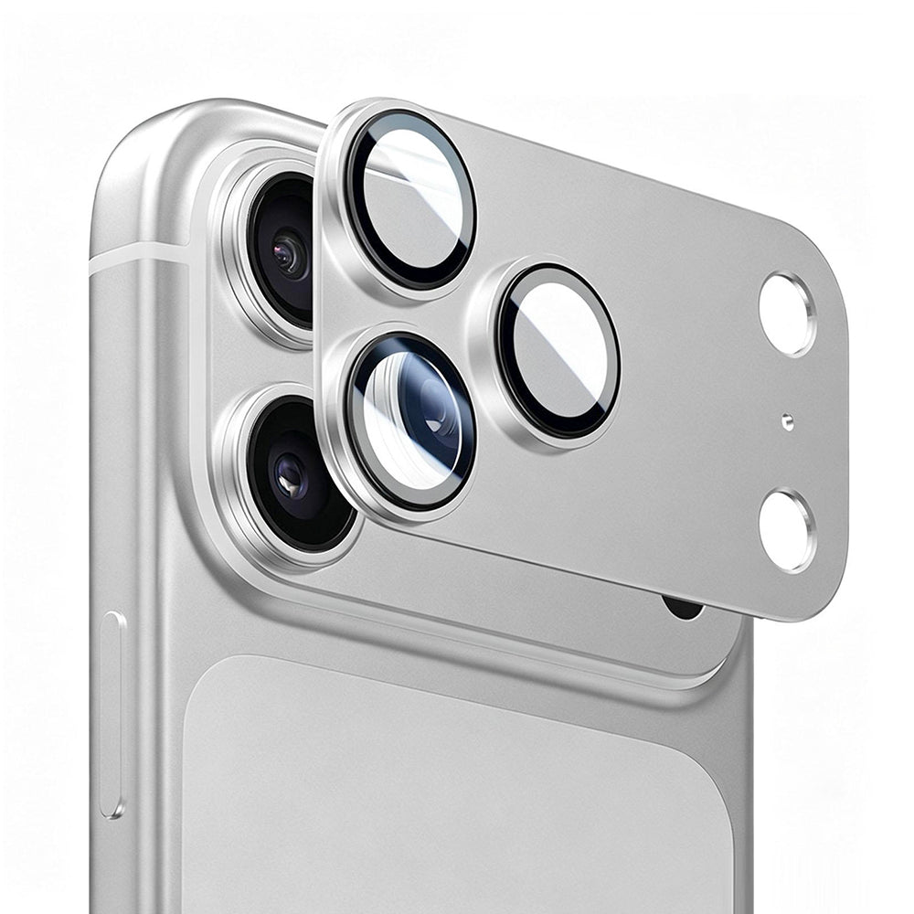 Protection pour caméra arrière Blueo Integrated Metal pour Apple iPhone 18 Pro Max, verre trempé, argentée