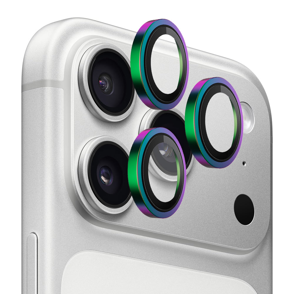 Film de protection Caméra Arrière Blueo Metal Frame pour Apple iPhone 17 Pro Max / 17 Pro, Verre Trempé, Multicolore
