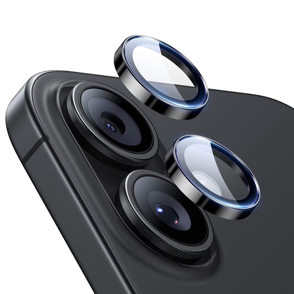 Film de protection pour caméra arrière ESR Armorite pour Apple iPhone 17 / 16 Plus / 16, Verre Trempé, Noir
