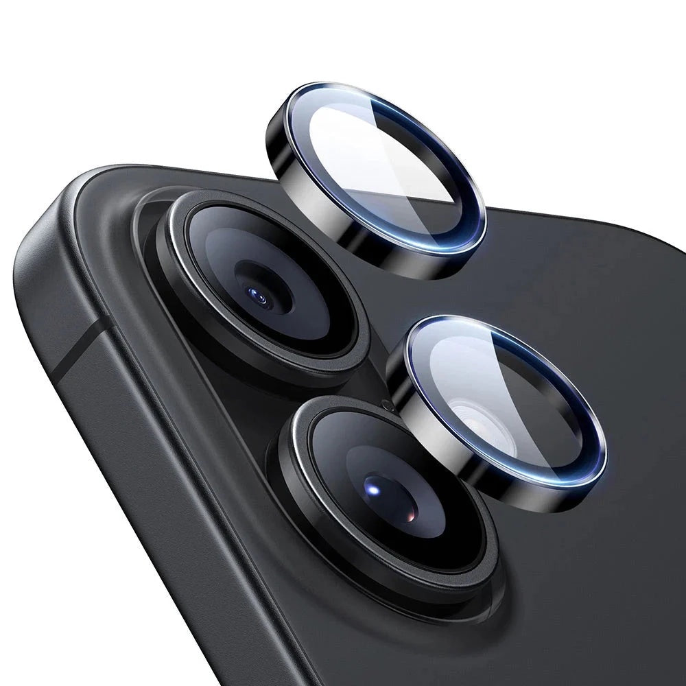 Film de protection pour caméra arrière ESR Armorite pour Apple iPhone 17 / 16 Plus / 16, Verre Trempé, Lot de 2 pièces, Noir