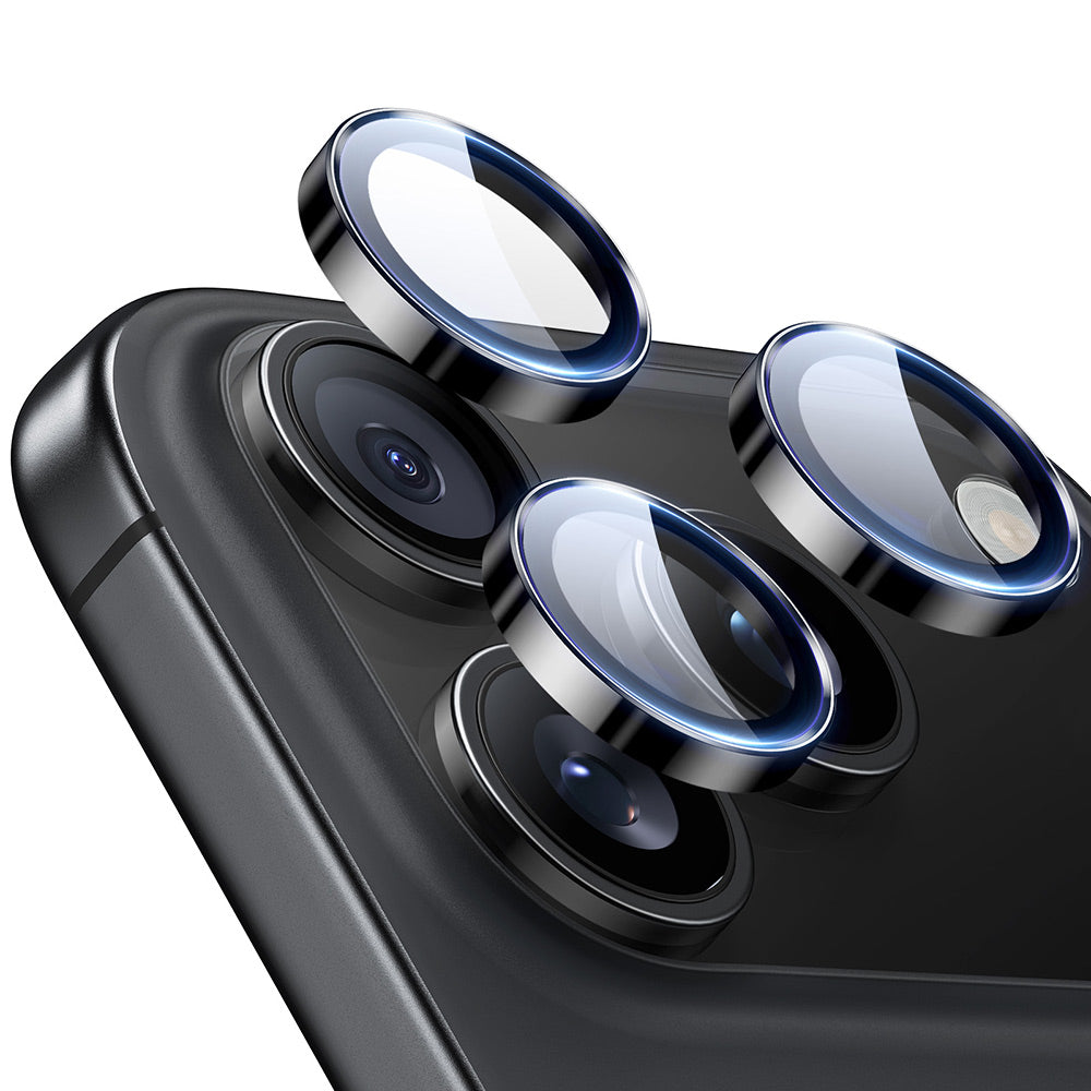 Film de protection pour caméra arrière ESR Armorite pour Apple iPhone 17 Pro Max / 17 Pro / 16 Pro Max / 16 Pro, Verre Trempé, Noir