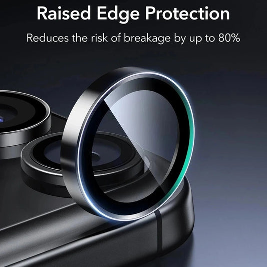 Film de protection pour caméra arrière ESR Armorite pour Apple iPhone 17 Pro Max, Verre Trempé, Lot de 2 pièces, Noir