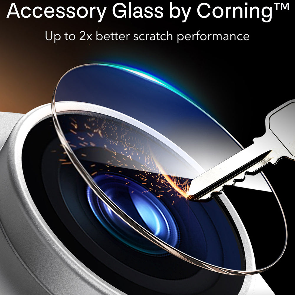 Film de protection pour caméra arrière ESR Armorite Pro pour Apple iPhone 18 Pro, Verre trempé, Argenté