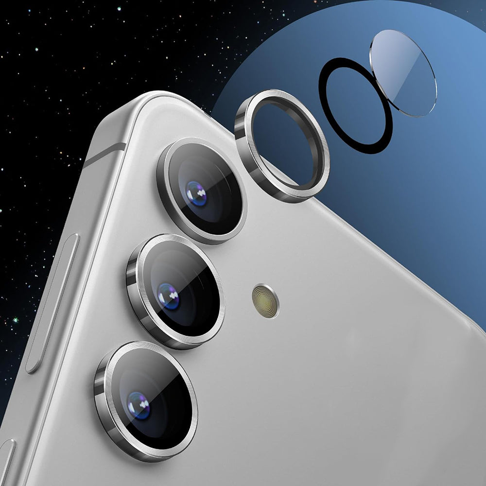 Film de protection pour caméra arrière Lito S+ pour Samsung Galaxy S25+ S936, Verre trempé, Argenté