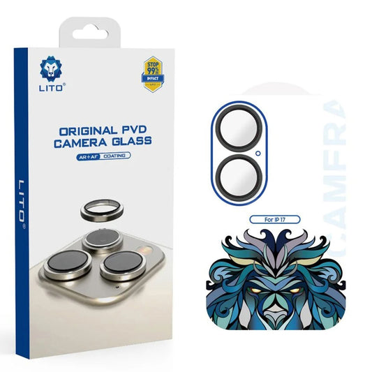 Film de protection Caméra Arrière Lito Titanium AR pour Apple iPhone 17, Verre Trempé, Noir