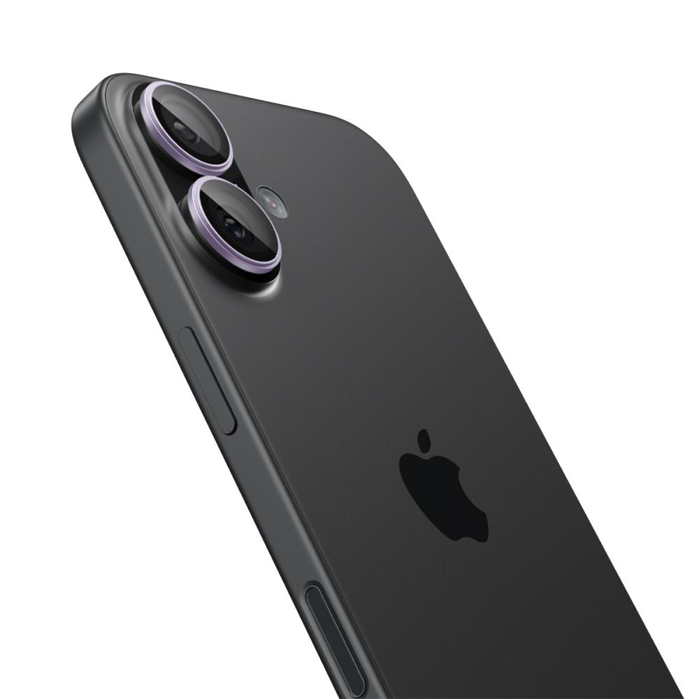 Film de protection pour caméra arrière Spigen GlastR EZ FIT Optik Pro pour Apple iPhone 17 / 16 Plus / 16, Verre Trempé, Lot de 2 pièces, Violet