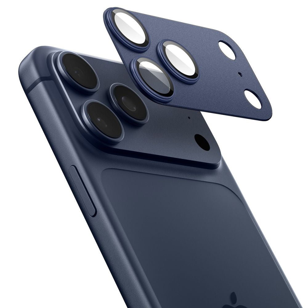 Film de protection pour caméra arrière Spigen GlastR EZ FIT Optik Pro XL pour Apple iPhone 17 Pro Max, Verre Trempé, Bleu AGL10651