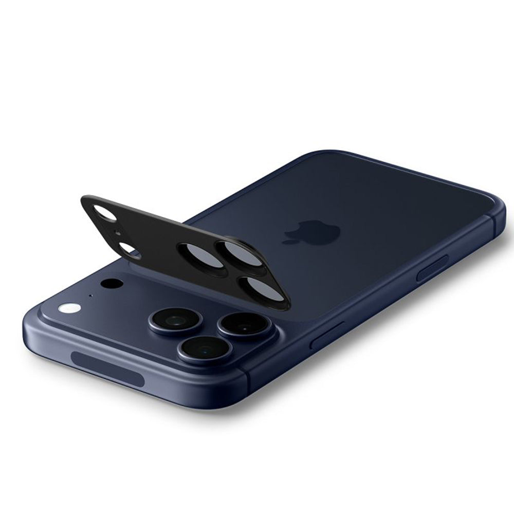 Film de protection pour caméra arrière Spigen GlastR EZ FIT Optik Pro XL pour Apple iPhone 17 Pro, Verre Trempé, Noir AGL10644