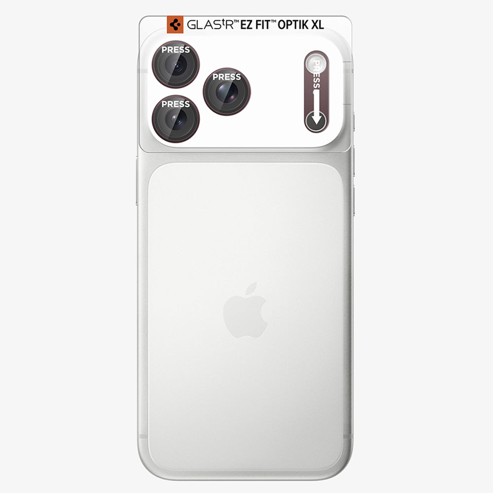 Film de protection pour caméra arrière Spigen GlastR EZ FIT Optik Pro XL pour Apple iPhone 18 Pro Max, Verre trempé, Rouge AGL12040