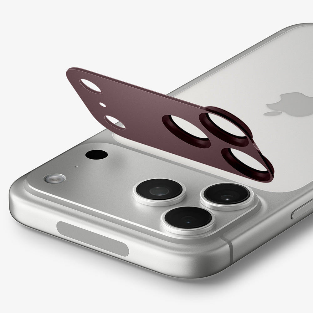 Film de protection pour caméra arrière Spigen GlastR EZ FIT Optik Pro XL pour Apple iPhone 18 Pro, Verre trempé, Rouge foncé AGL12036