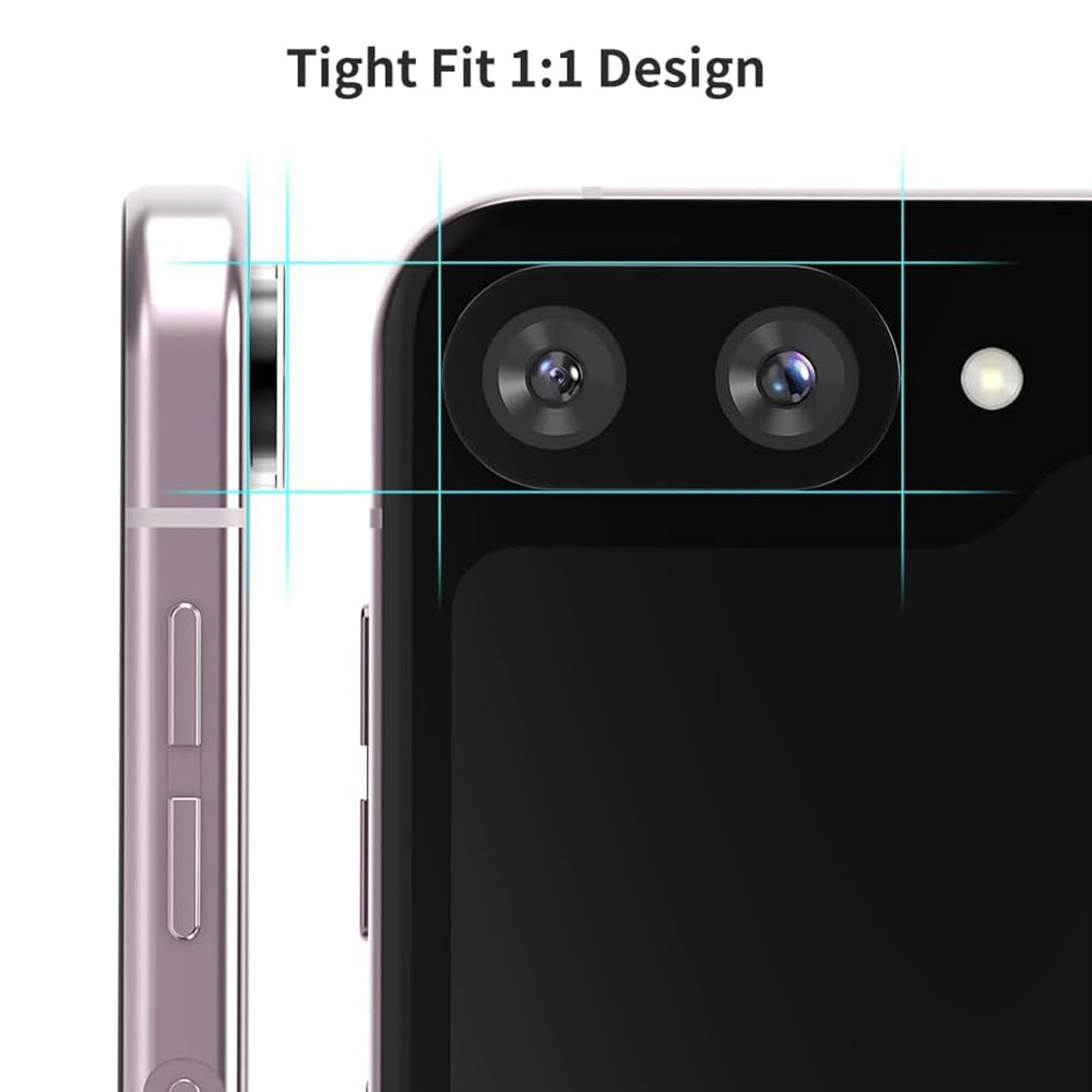 Film de protection pour caméra arrière Techsuit pour Samsung Galaxy Z Flip6 F741, Verre trempé, Noir