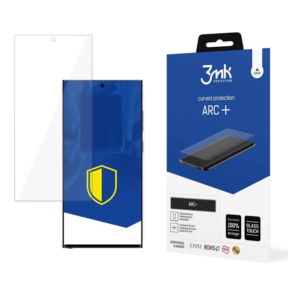 Film de protection écran 3MK ARC+ pour Samsung Galaxy S23 Ultra S918, Plastique