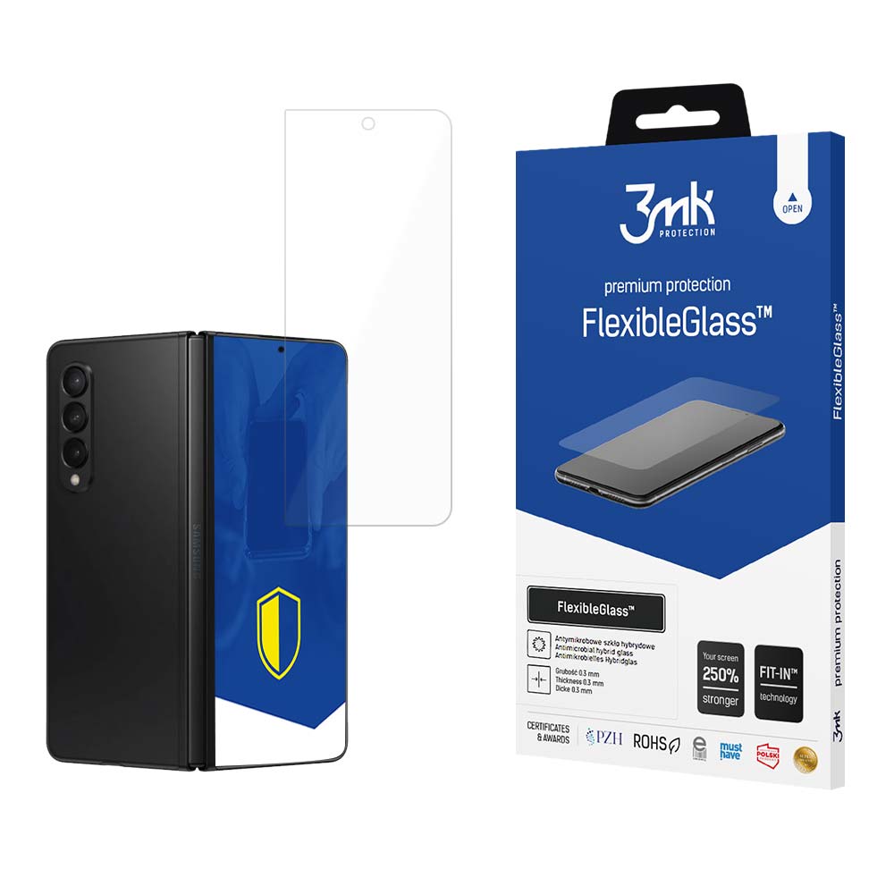 Exterior Screen Protector 3MK FlexibleGlass for Samsung Galaxy Z Fold5 F946, Flexible Glass, Full Glue
