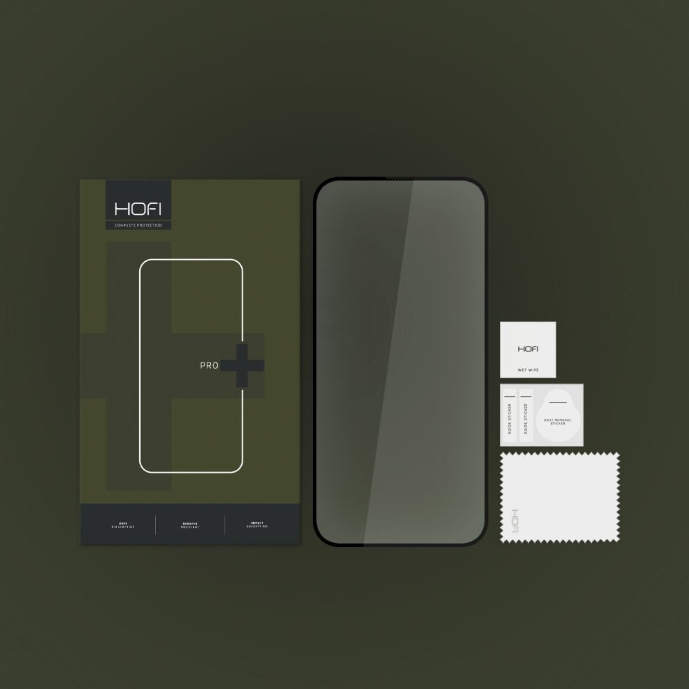 Film de protection écran HOFI PRO+ pour Apple iPhone 15 Pro, Verre Trempé, Full Glue, 2.5D, Noir