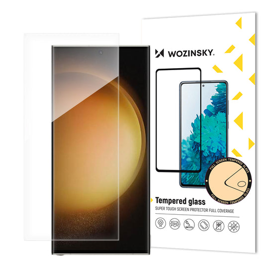 WZK Film de protection d'écran pour Samsung Galaxy S24 Ultra S928, Verre protégé, Full Glue, Transparent