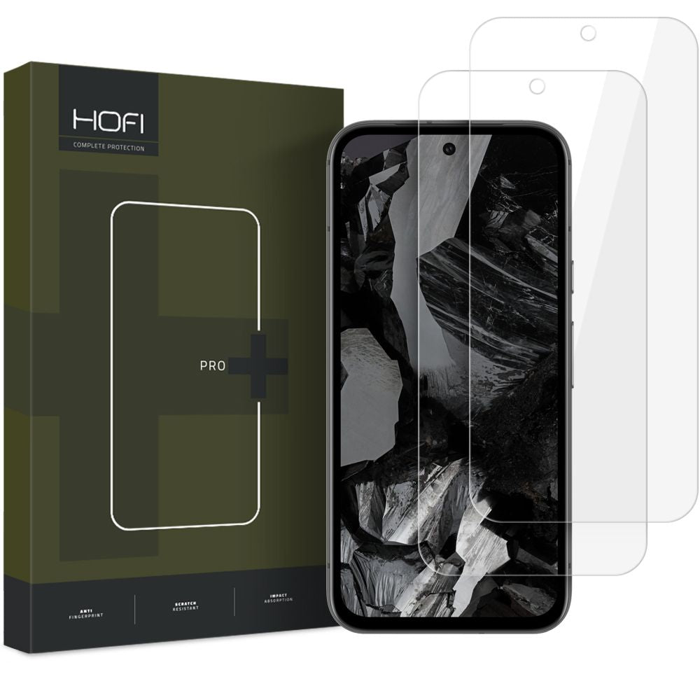 Protection d'écran HOFI Glass PRO+ pour Google Pixel 9 / 9 Pro, protection en verre, collage complet, 2 pièces, 2.5D