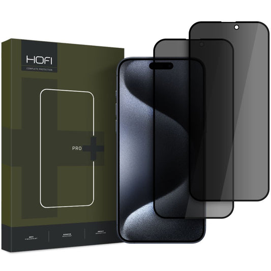 Protection d'écran HOFI Glass PRO+ pour Apple iPhone 16 Pro, bouclier de protection, collage complet, set de 2 pièces, 2.5D