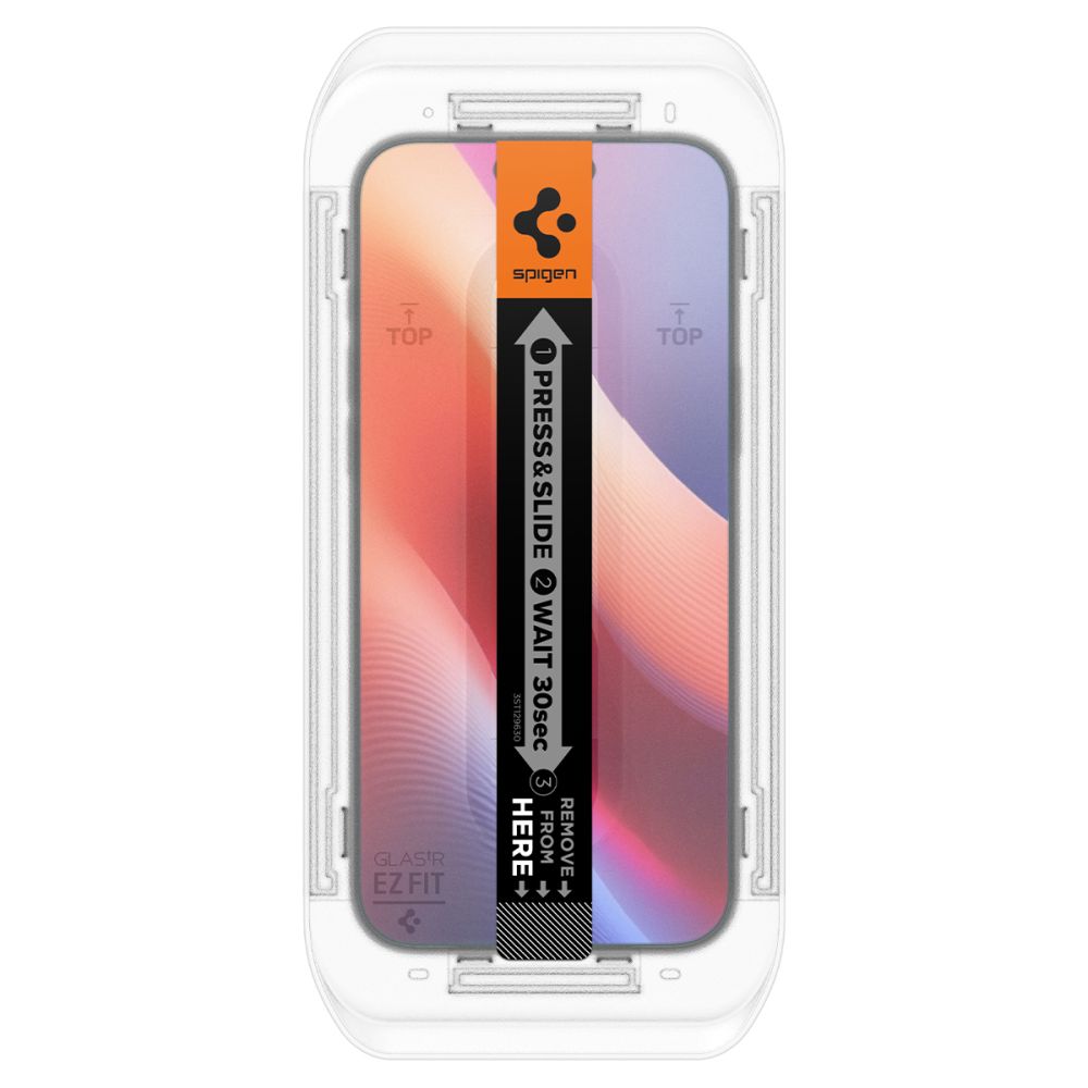 Film de protection d'écran Spigen GlastR EZ FIT pour Apple iPhone 16 Pro, Verre Trempé, Full Glue AGL07935