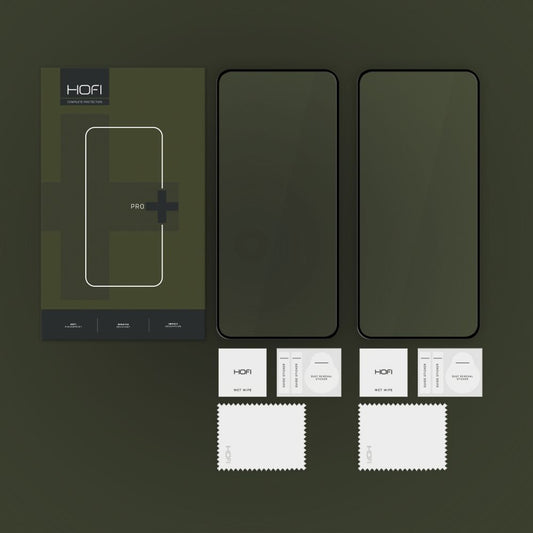 Screen Protector HOFI Glass PRO+ for Xiaomi 14T Pro / 14T, Shielded Glass, Full Glue, Set 2 pieces, 2.5D, Black