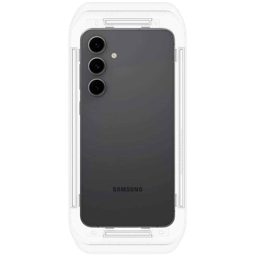 Spigen EZ FIT Film de protection d'écran pour Samsung Galaxy S24 FE S721, protection en verre, collage intégral, lot de 2 pièces AGL08729