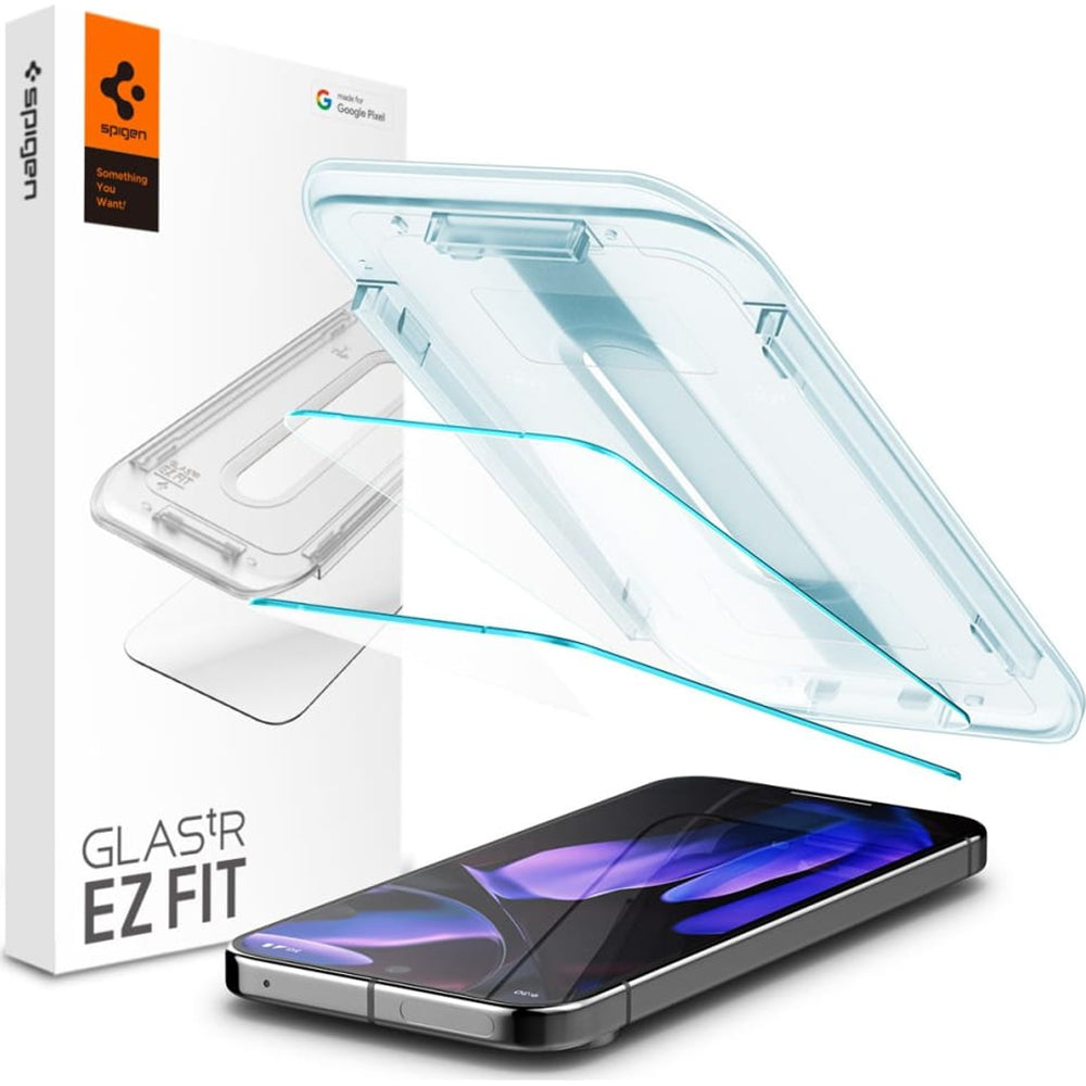 Spigen GlastR EZ FIT Screen Protector for Google Pixel 9 Pro XL, Tempered Glass, Full Glue, Set of 2 pieces AGL08445