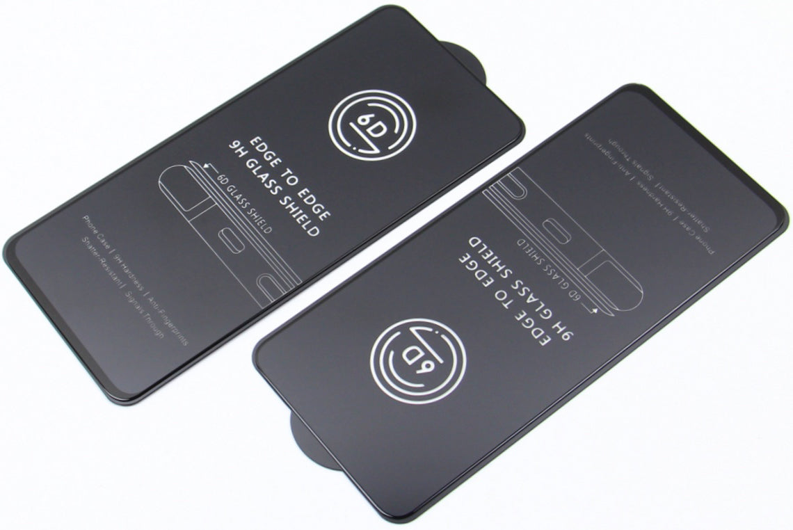 Film de protection d'écran OEM pour Apple iPhone 17e / 16e / 14 / 13 Pro, Verre trempé, Collage complet, Lot de 10 pièces, 6D, Noir