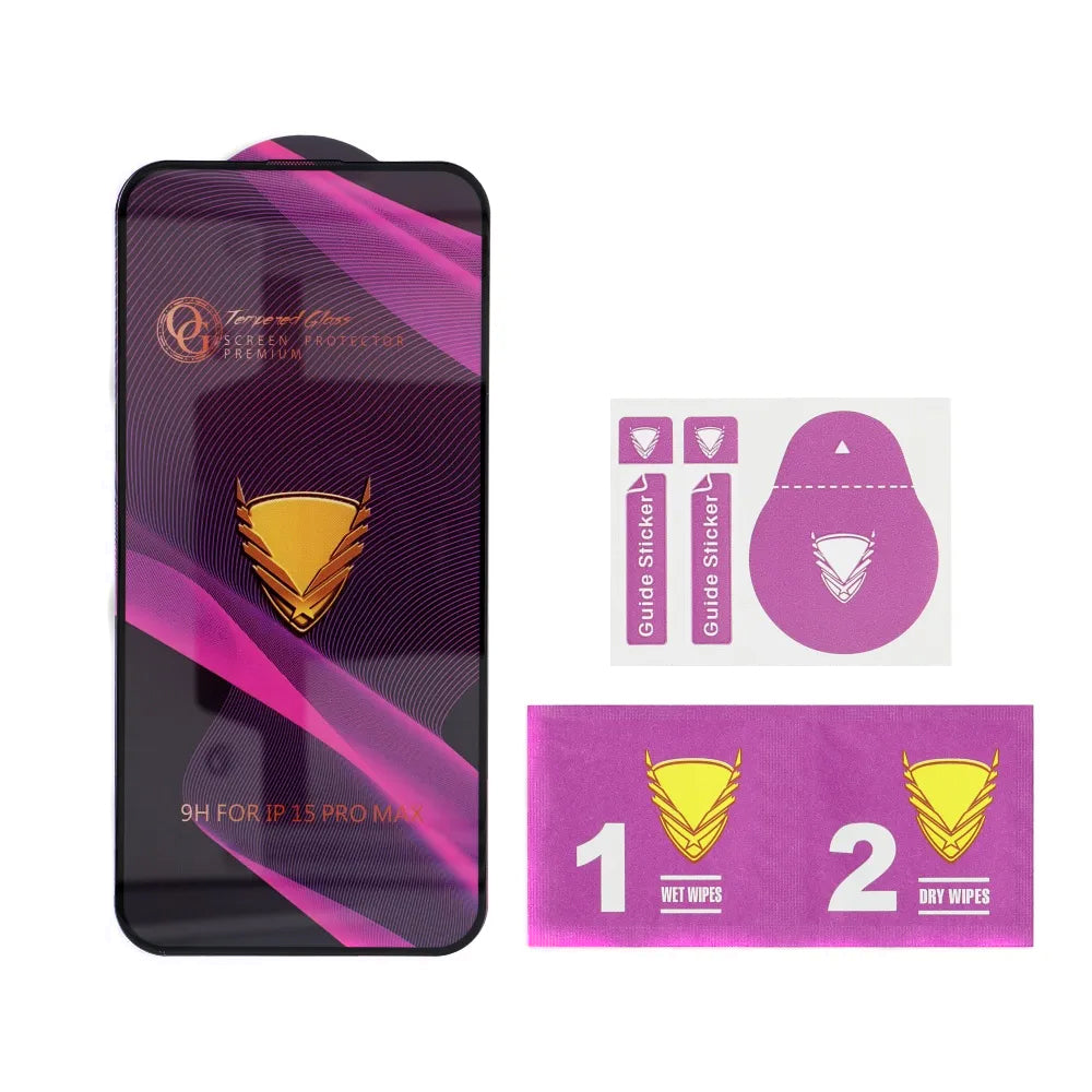 Film de protection d'écran OEM OG Premium pour Apple iPhone 17 Pro Max, Verre Trempé, Full Glue, Noir