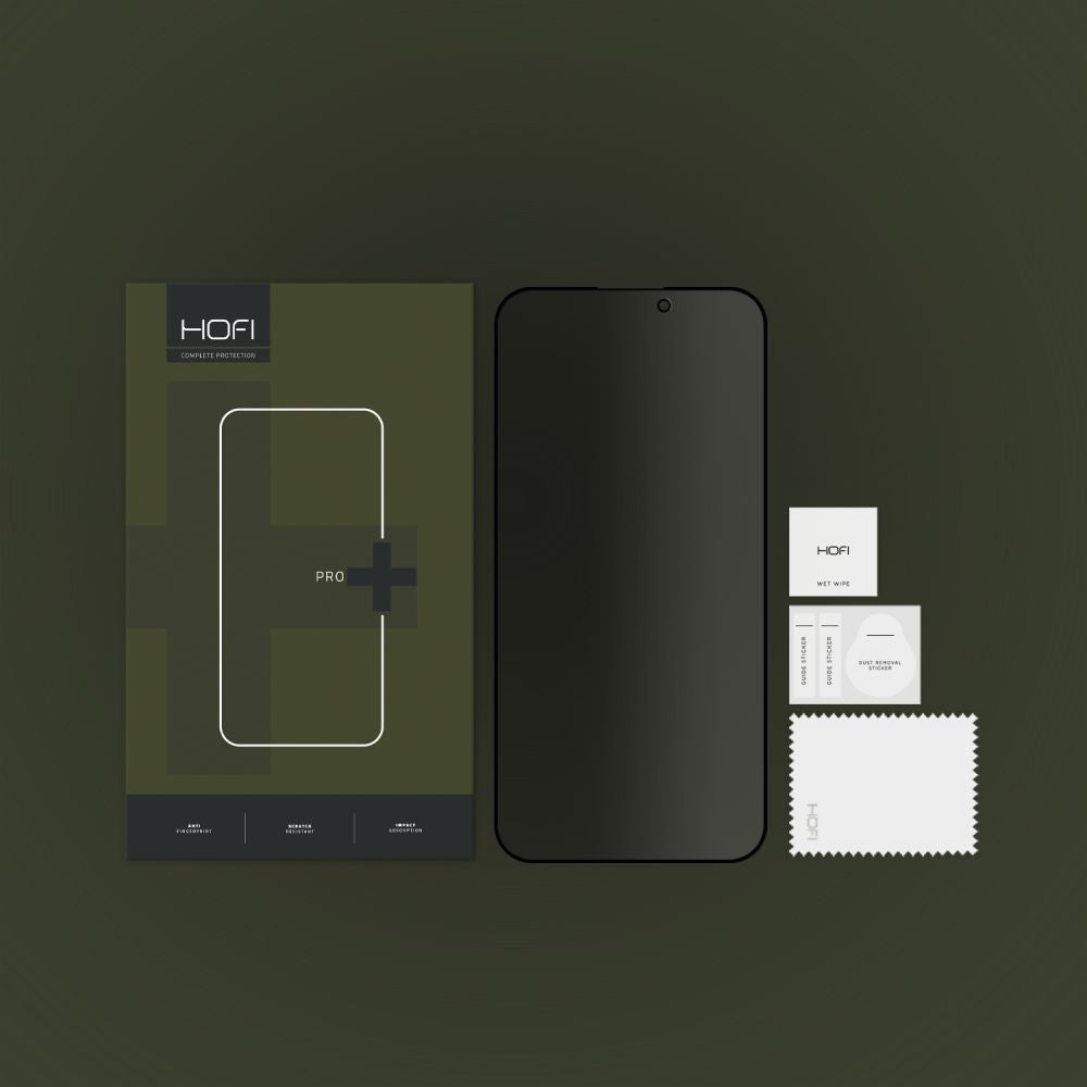 Film de protection écran Privacy HOFI PRO+ pour Apple iPhone 15 Pro Max, Verre Trempé, Full Glue