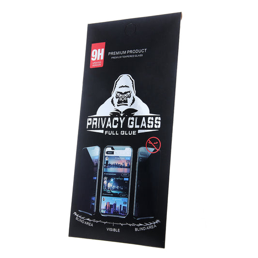 OEM Privacy Screen Protector for Xiaomi Redmi 13C 5G / 13C / Poco C65, Protective Glass, Full Glue