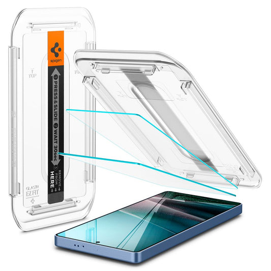 Film de protection d'écran Spigen GlastR EZ FIT HD pour Samsung Galaxy S25 Ultra S938, Verre Trempé, Full Glue, Lot de 2 pièces AGL09082