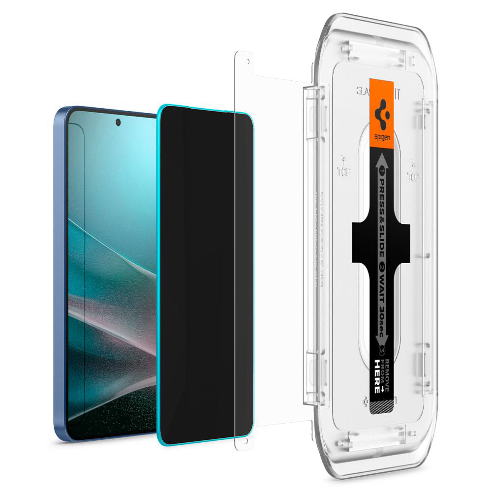 Film de protection écran Privacy Spigen GlastR EZ FIT HD pour Samsung Galaxy S25+ S936 / S24+ S926, Verre Trempé, Full Glue, Lot de 2 pièces