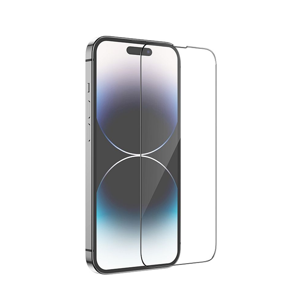 Film de protection d'écran HOCO pour Apple iPhone 14 Pro, Verre Trempé, Full Glue, Lot de 10 pièces, Noir