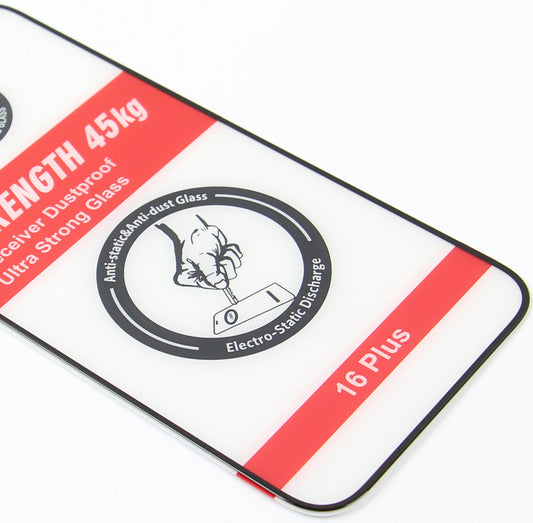 Film de protection d'écran OEM Ultra Strong 45KG pour Samsung Galaxy A55 5G A556, Verre Trempé, Collage Complet, 2.5D, Noir