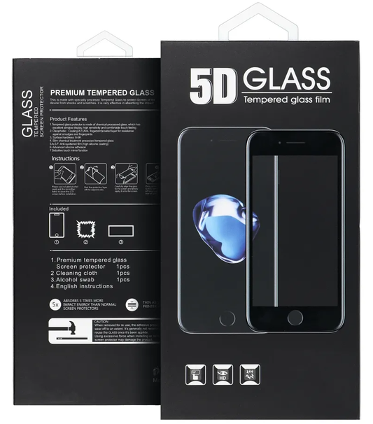 Film de protection d'écran OEM pour Motorola Edge 70, Verre Trempé, Full Glue, 5D, Noir