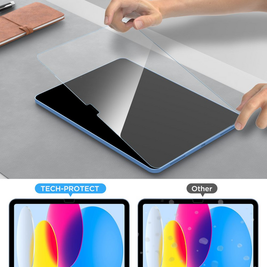 Film de protection d'écran Tech-Protect FIT+ pour Samsung Galaxy Tab S10 FE+, Verre Trempé, Full Glue, Lot de 2 pièces, 2.5D