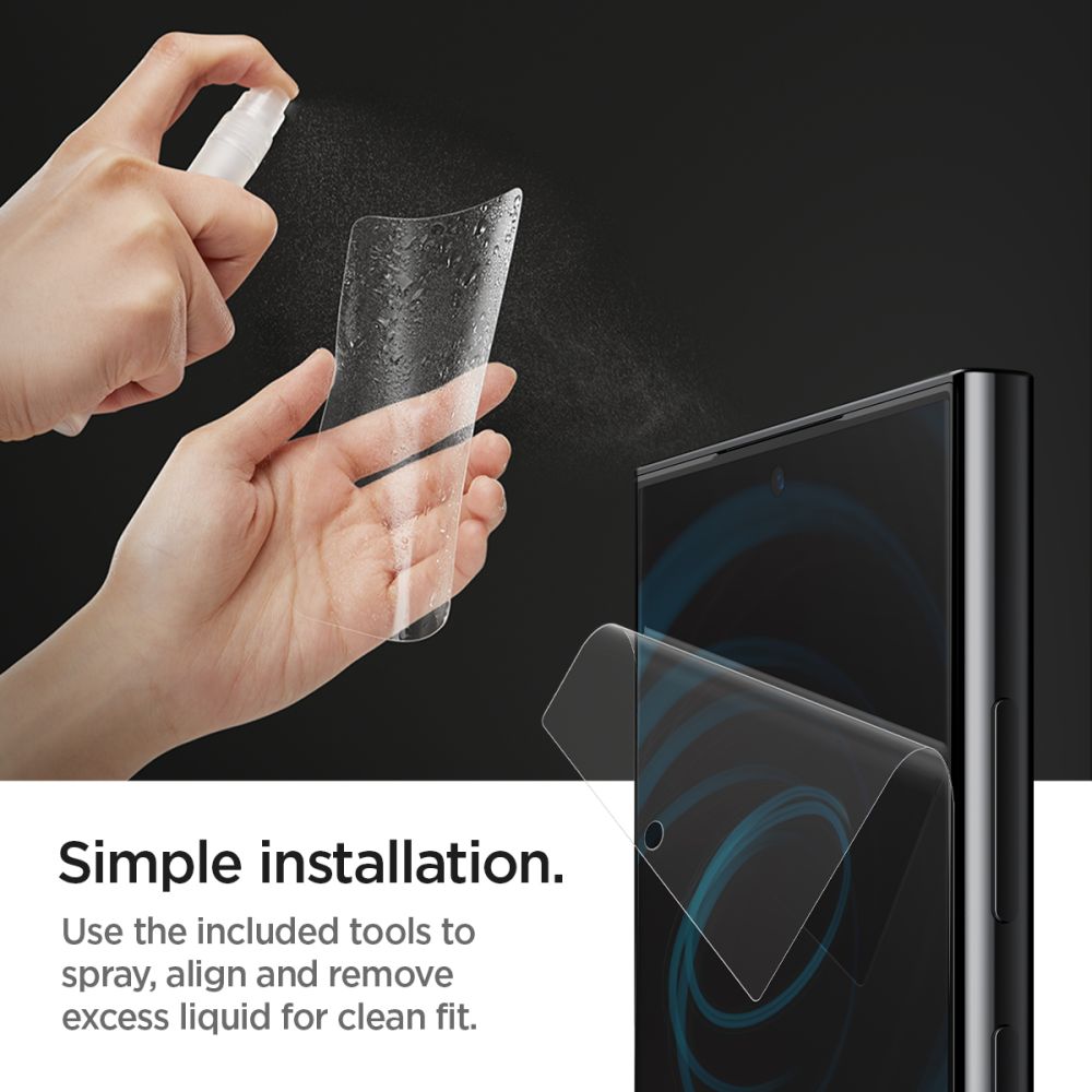 Film de protection écran Spigen Neo Flex pour Samsung Galaxy S24 Ultra S928, Plastique, Lot de 2 pièces
