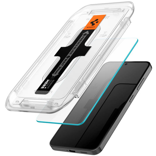 Screen protector Spigen EZ FIT for Samsung Galaxy S25 S931 / S24 S921, Glass Shield, Full Glue, Set 2 pieces