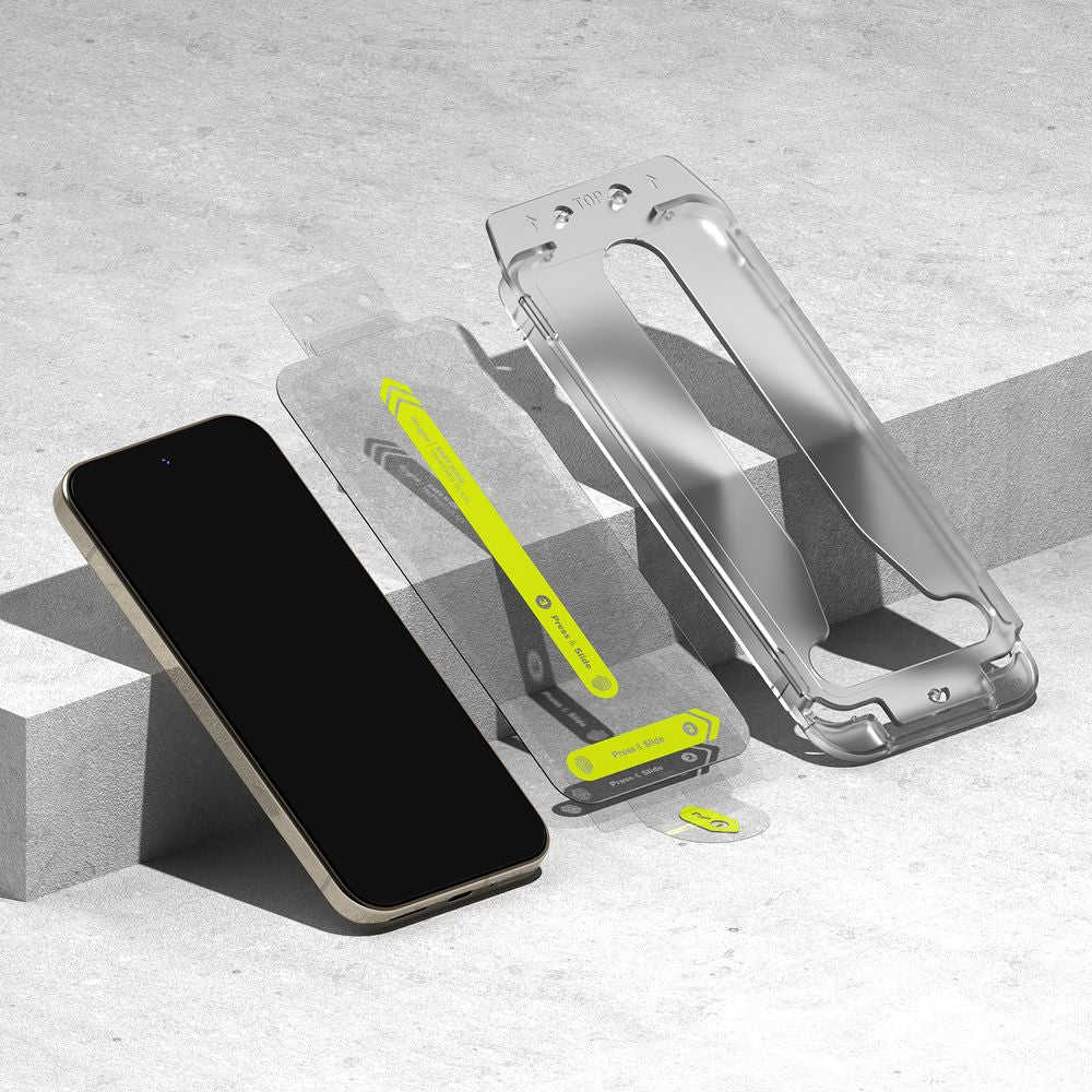 Film de protection d'écran Ringke Easy Slide pour Google Pixel 9 Pro XL, Verre Trempé, Full Glue, Lot de 2 pièces