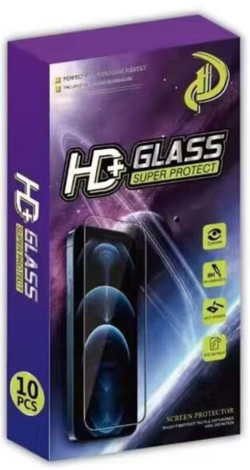Film de protection d'écran OEM pour Apple iPhone 15 Pro, Verre trempé, Collage intégral, Lot de 10 pièces, 9D, Noir