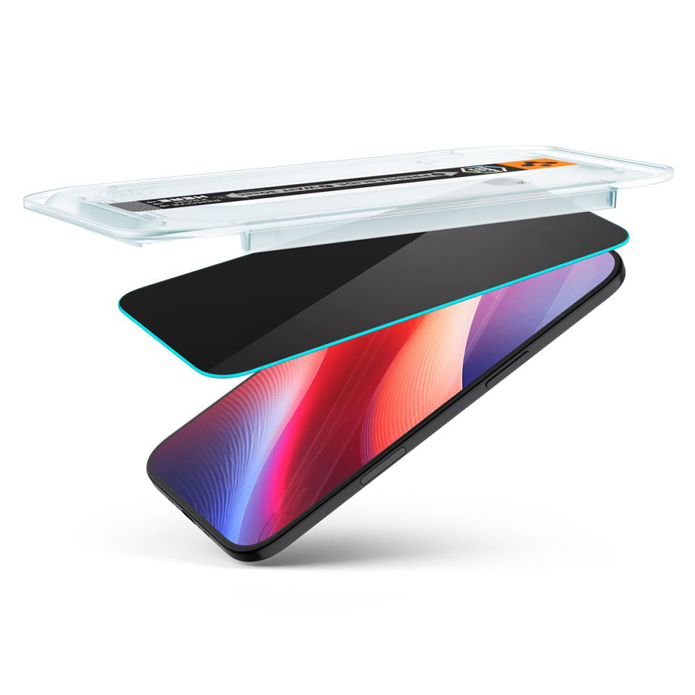 Film de protection écran Privacy Spigen GlastR EZ FIT pour Apple iPhone 17 Air, Verre Trempé, Full Glue, Lot de 2 pièces