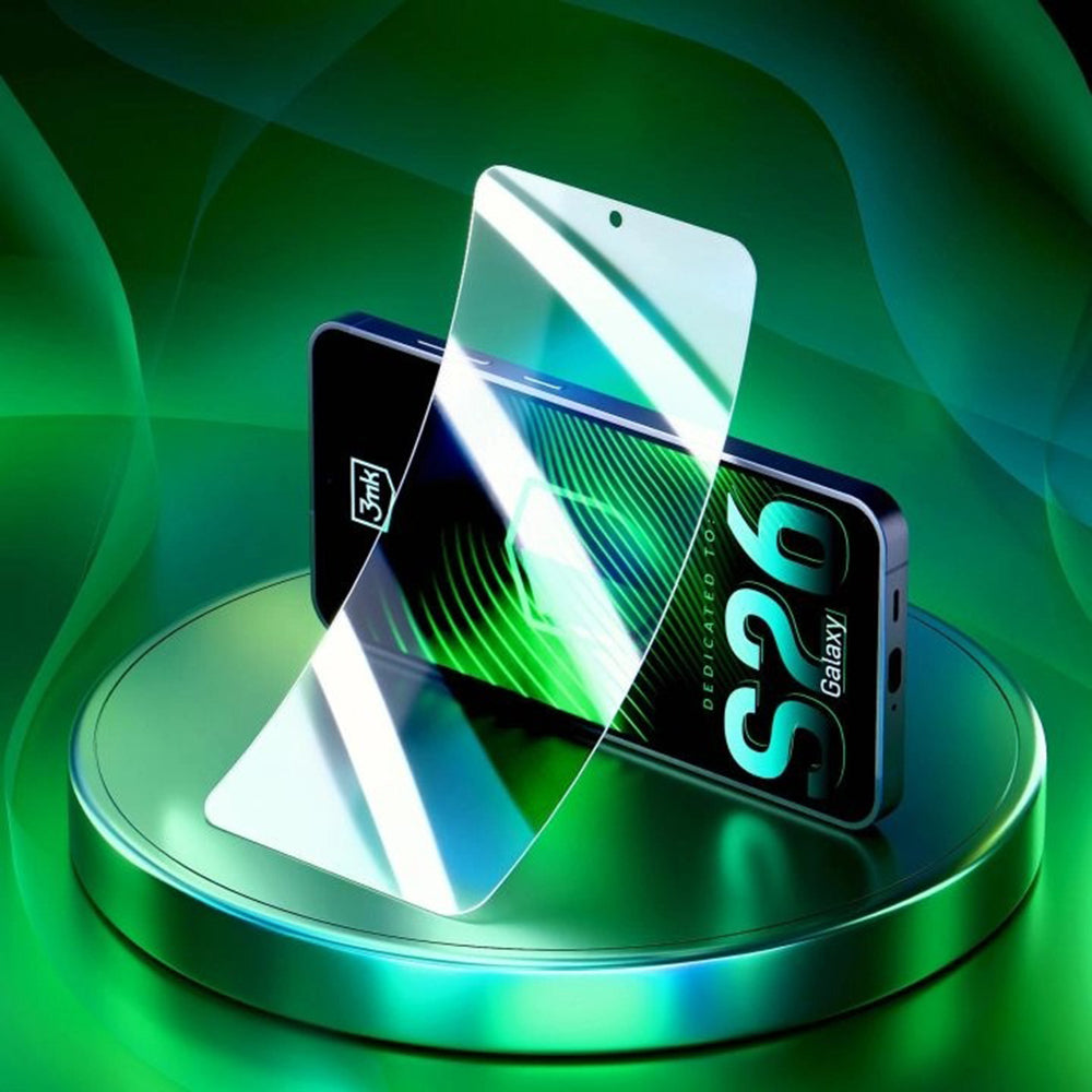 Film de protection d'écran 3MK FlexibleGlass pour Samsung Galaxy S26 S942, Verre Flexible, Full Glue, Transparent