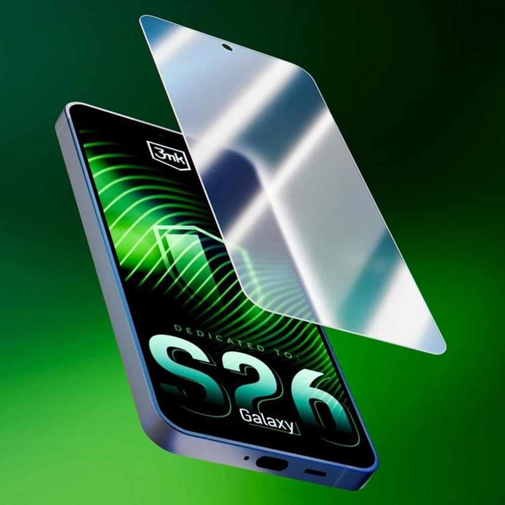 Film de protection d'écran 3MK FlexibleGlass pour Samsung Galaxy S26 S942, Verre Flexible, Full Glue, Transparent