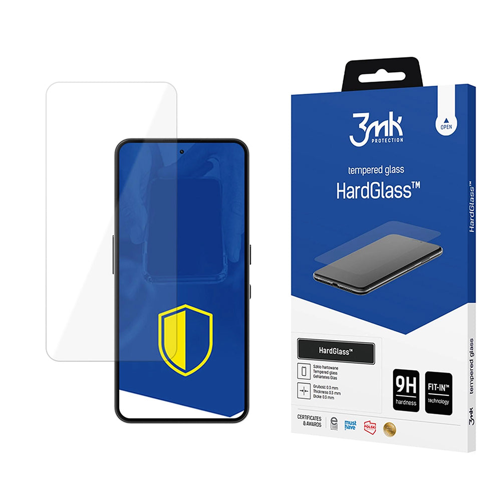 3MK HardGlass Screen Protector for Nothing Phone (3a) Lite, Tempered Glass, Full Glue