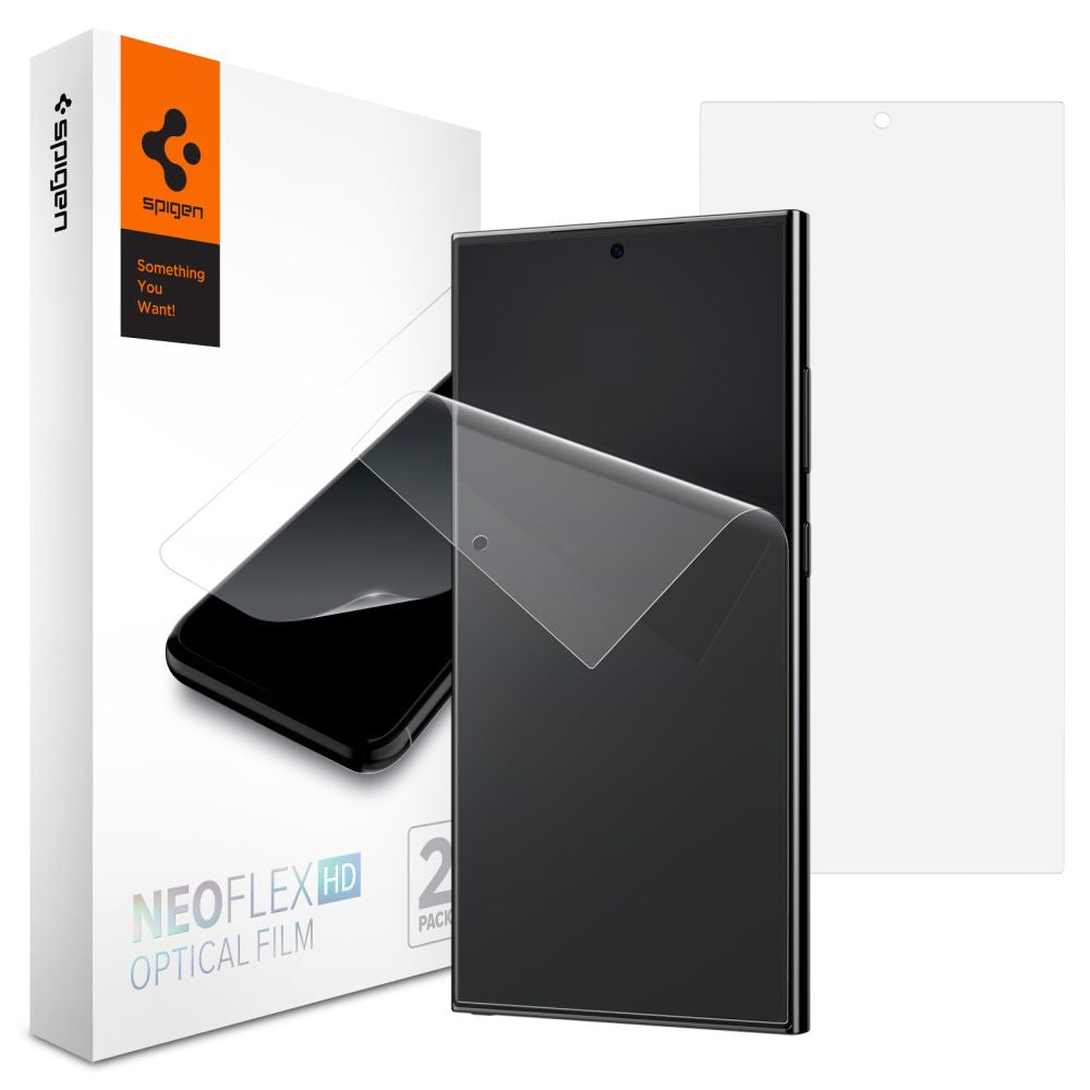 Film de protection écran Spigen Neo Flex pour Samsung Galaxy S24 Ultra S928, Plastique, Lot de 2 pièces