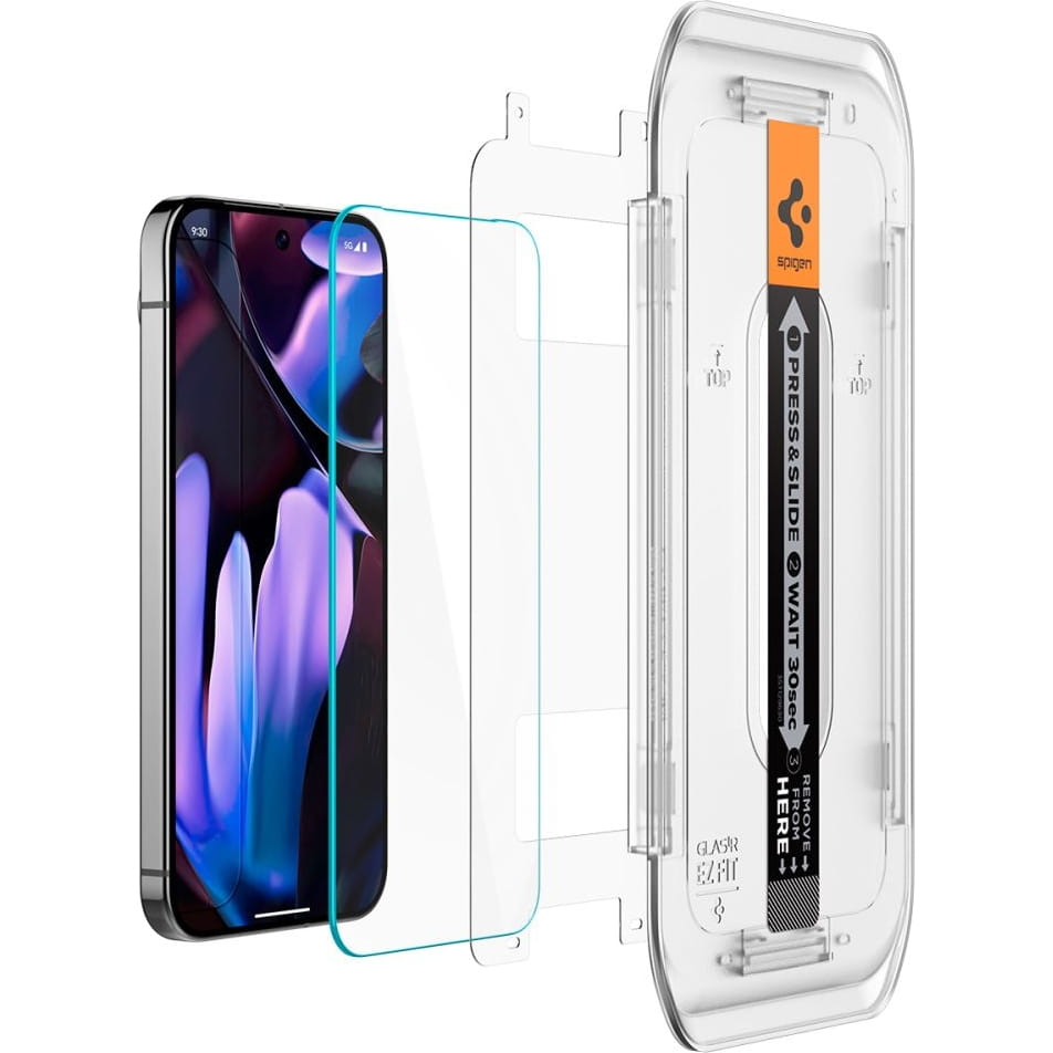 Spigen GlastR EZ FIT Screen Protector for Google Pixel 9 Pro XL, Tempered Glass, Full Glue, Set of 2 pieces AGL08445